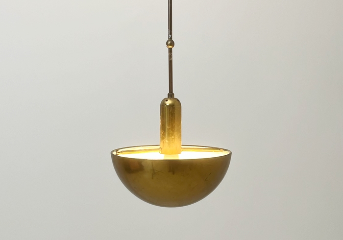 lampada a sospensione anni40 in ottone attrib a marcello piacentini p 031 SO 1