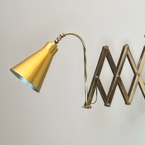 lampada da parete a compasso in ottone anni50 a 066 A