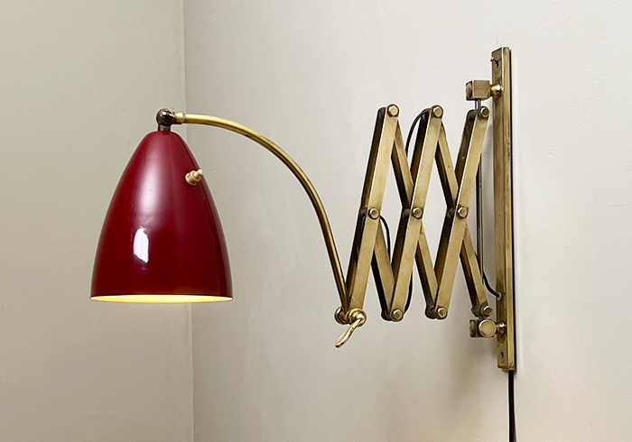 lampada da parete allungabile vintage anni50 in metallo p1 018 A 2