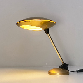 lampada da tavolo a ufo in ottone anni60 a 002 L