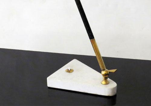 lampada da tavolo anni50 nera design oscar torlasco stilux p3 027 L 1