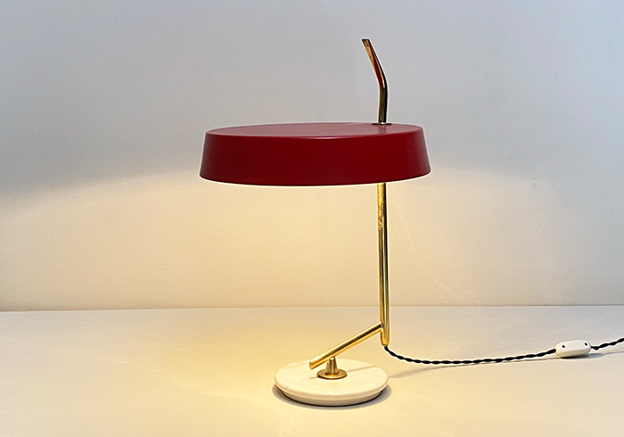 lampada da tavolo vintage anni50 metallo e ottone P5 032 L 4