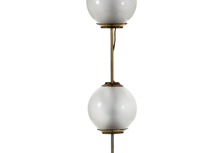 lampada da terra anni50 modello LTE10 doppio pallone design by caccia dominioni per azucena p1 007 P 1