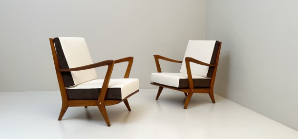 new coppia di poltrone mod 516 di gio ponti anni50 A 014 PO