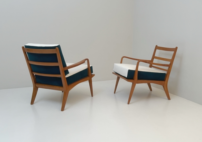 new coppia poltrone anni50 design carlo de carli P 010 PO 1