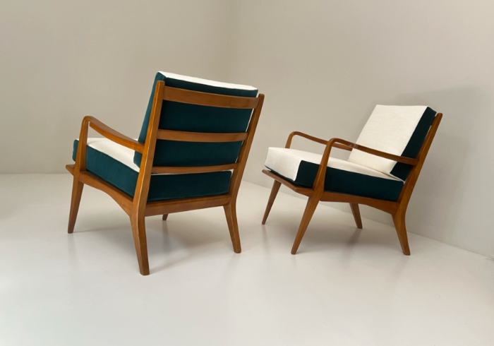 new coppia poltrone anni50 design carlo de carli P 010 PO 2