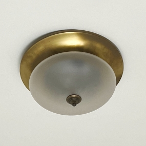 plafoniera vintage anni50 in vetro e ottone a 033 SO