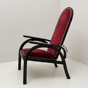 poltroncina austriaca otto prutscher per thonet in legno laccato anni20 a2 058 PO