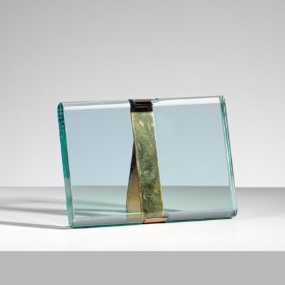 portafoto anni60 fontanarte cristallo molato ottone A 125 C