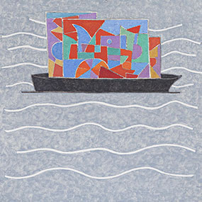 quadri in barca olio su tela francesco casorati a 016 FC