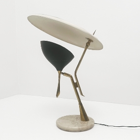 rara lampada da tavolo anni50 disegnata da oscar torlasco per lumi a2 029 L