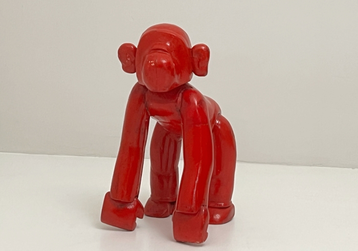 scimmia scultura in legno anni60 p 130 C 1