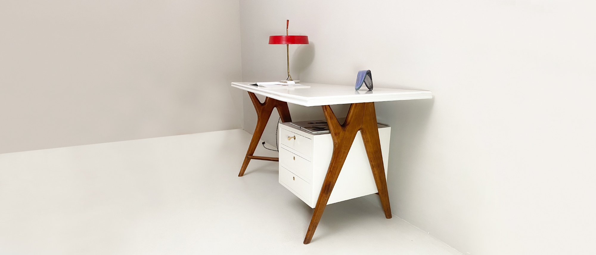 scrivania vintage anni50 in legno laccato 005 SC(2)