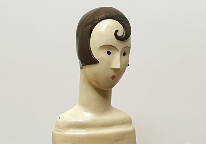 scultura art deco anni30 in papier mache p1 020 C 2
