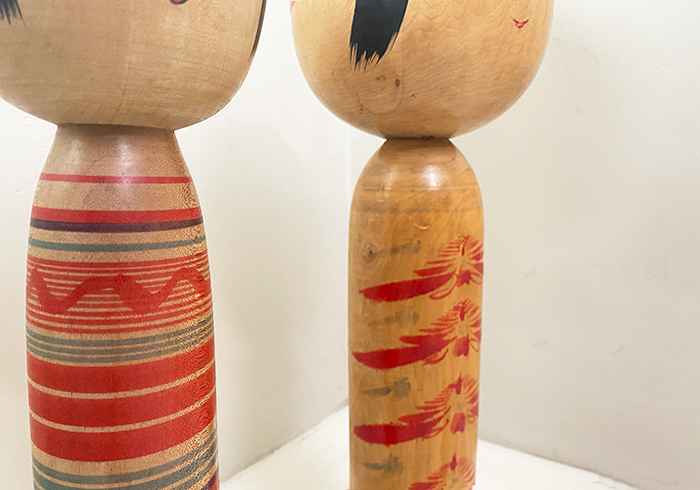 sculture in legno tradizionali vintage kokeshi anni 60 p5 054 C 2