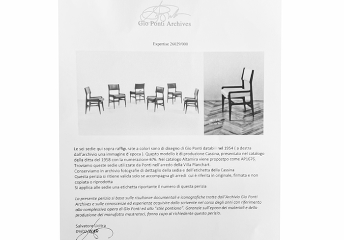 set di 12 sedie anni60 design gio ponti per cassina p 015 SE 2