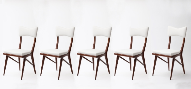 set di 5 sedie vintage anni50 a 054 SE