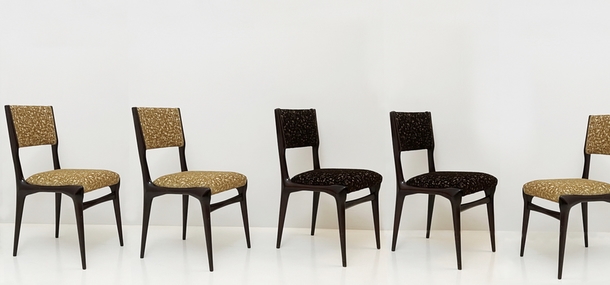 set di sei sedie anni50 designed by carlo de carli per cassina a2 090 SE