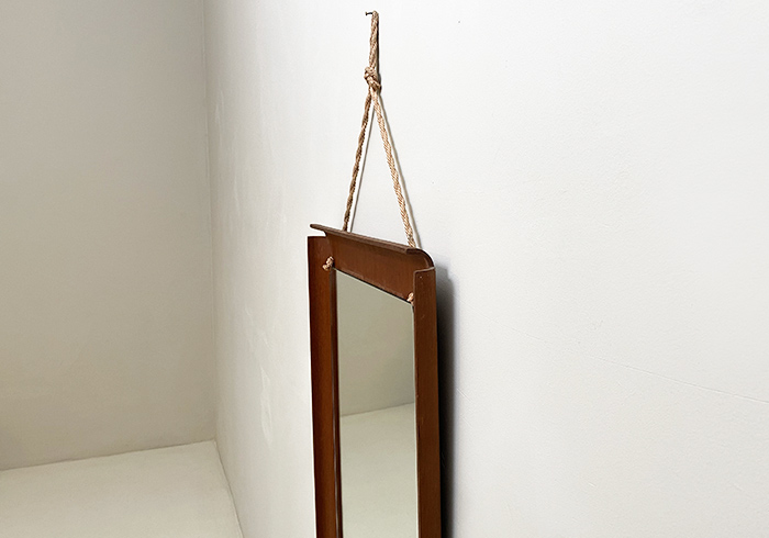 specchiera vintage anni50 in legno di teak curvo p1 026 CO 1