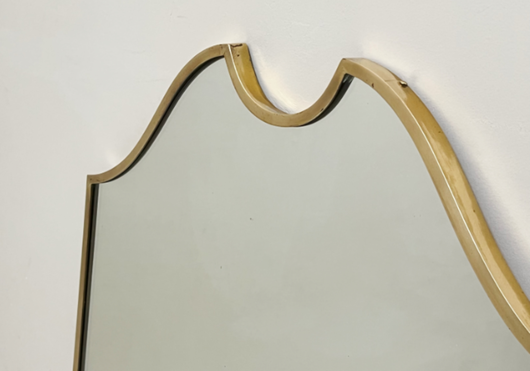 specchiera vintage anni50 in ottone P1 029 CO 1