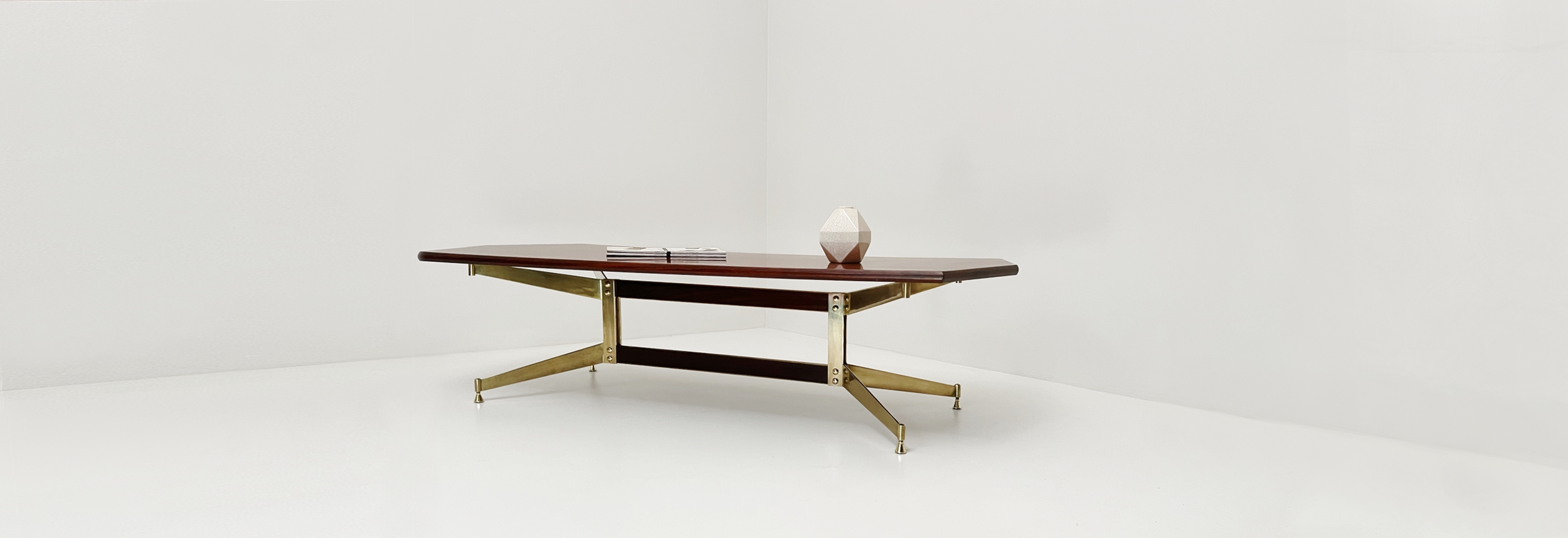 tavolino franco albini basamento ottone piano palissandro 081 TV(2)