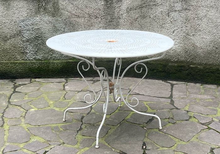 tavolo con poltroncina in ferro battuto italia anni50 p 025 E 1