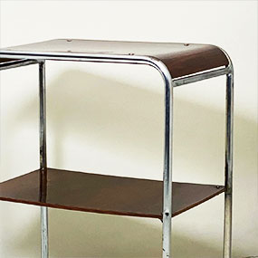 tavoloino etagere vintage a due piani alla maniera di marcel breuer a 037 TV