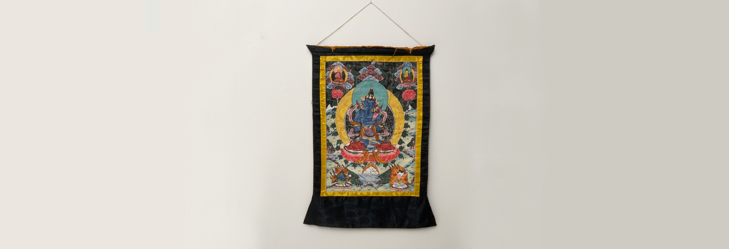 thangka stendardo dipinto a mano indiano di fine ottocento nord india 032 D