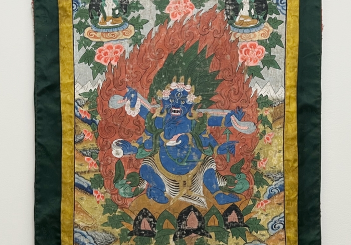 thangka stendardo dipinto a mano indiano di fine ottocento nord india p 033 D 1