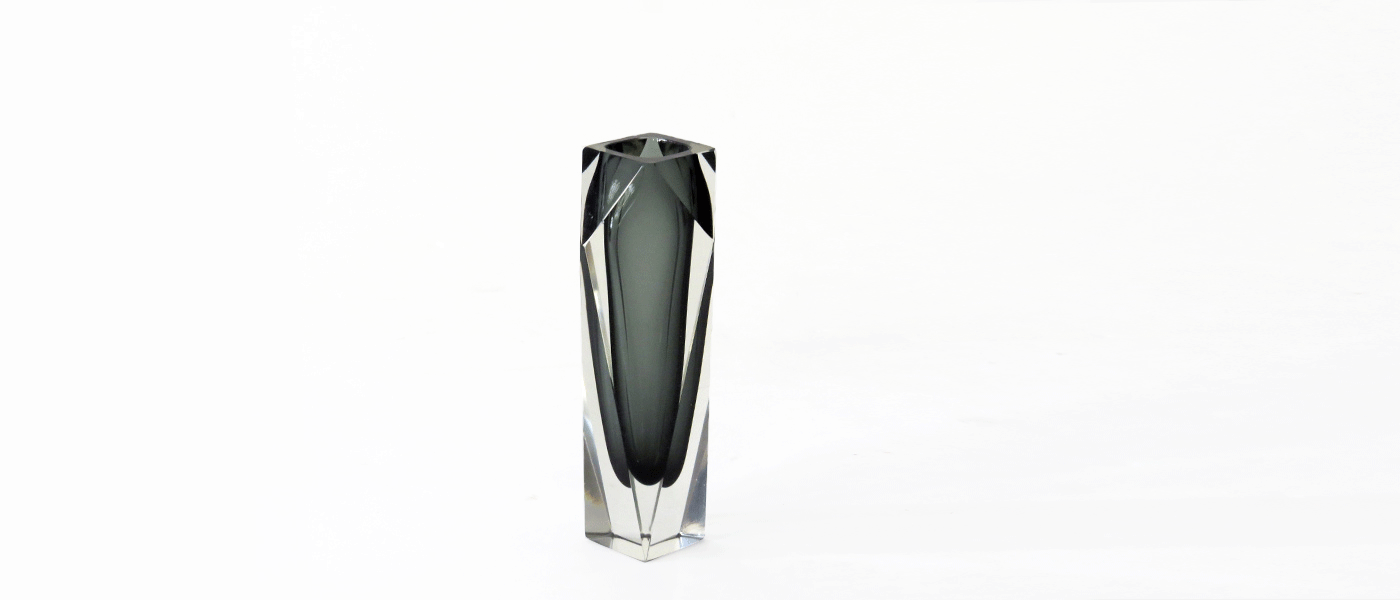 vaso in cristallo fume anni 50 123 C