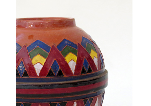 vaso safi ceramica craquele incisa e dipinta anni30 p 102 C 1
